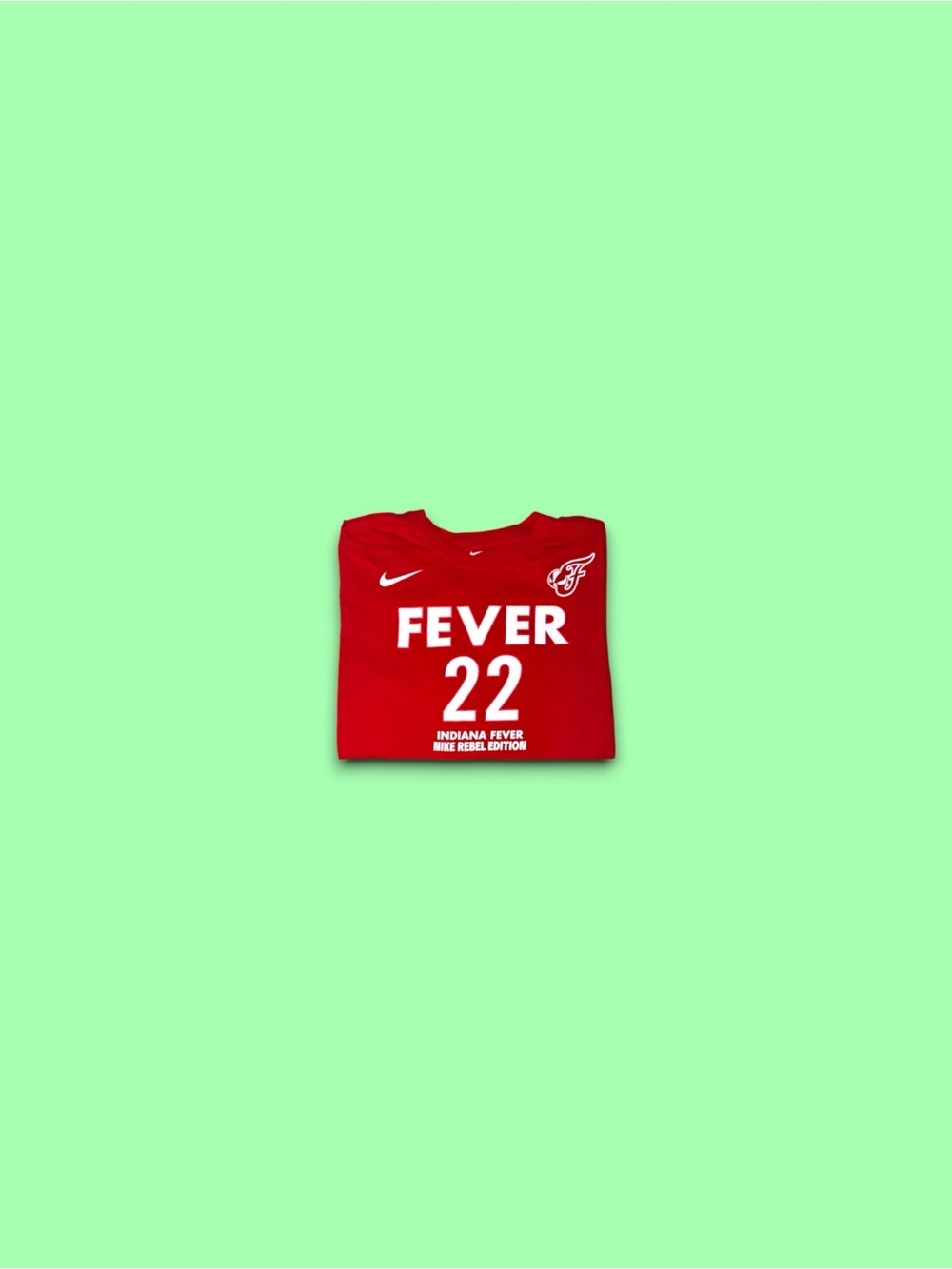 Nike Caitlin Clark #22 Indiana Fever T Shirt WNBA Rebel Edition Red Size Large